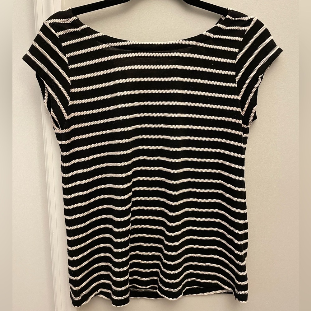 EUC LOFT Tie-back Cap Sleeve Tee